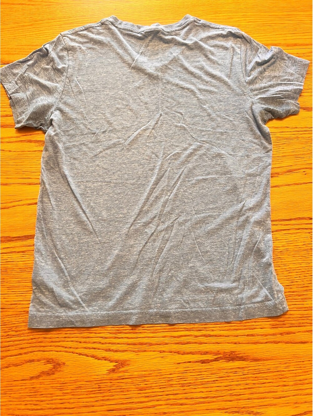 H&M Basic Organic Cotton Blend Blue V-Neck T-Shirt Medium